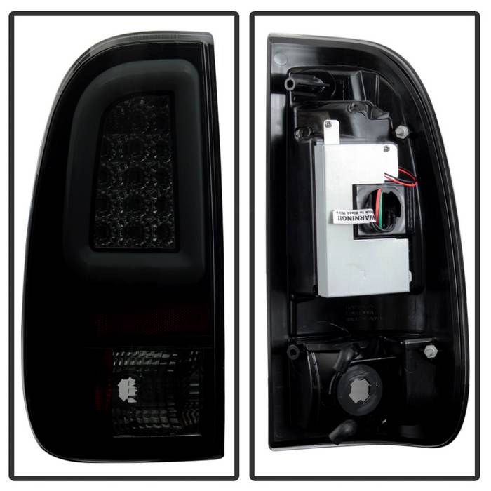 Spyder Auto Tail Light Assembly, Version 3, LED, Smoke Lens/ Red Reflector, Black Housing, Red Bulb, Set of 2, Light Bar Style – 5084729