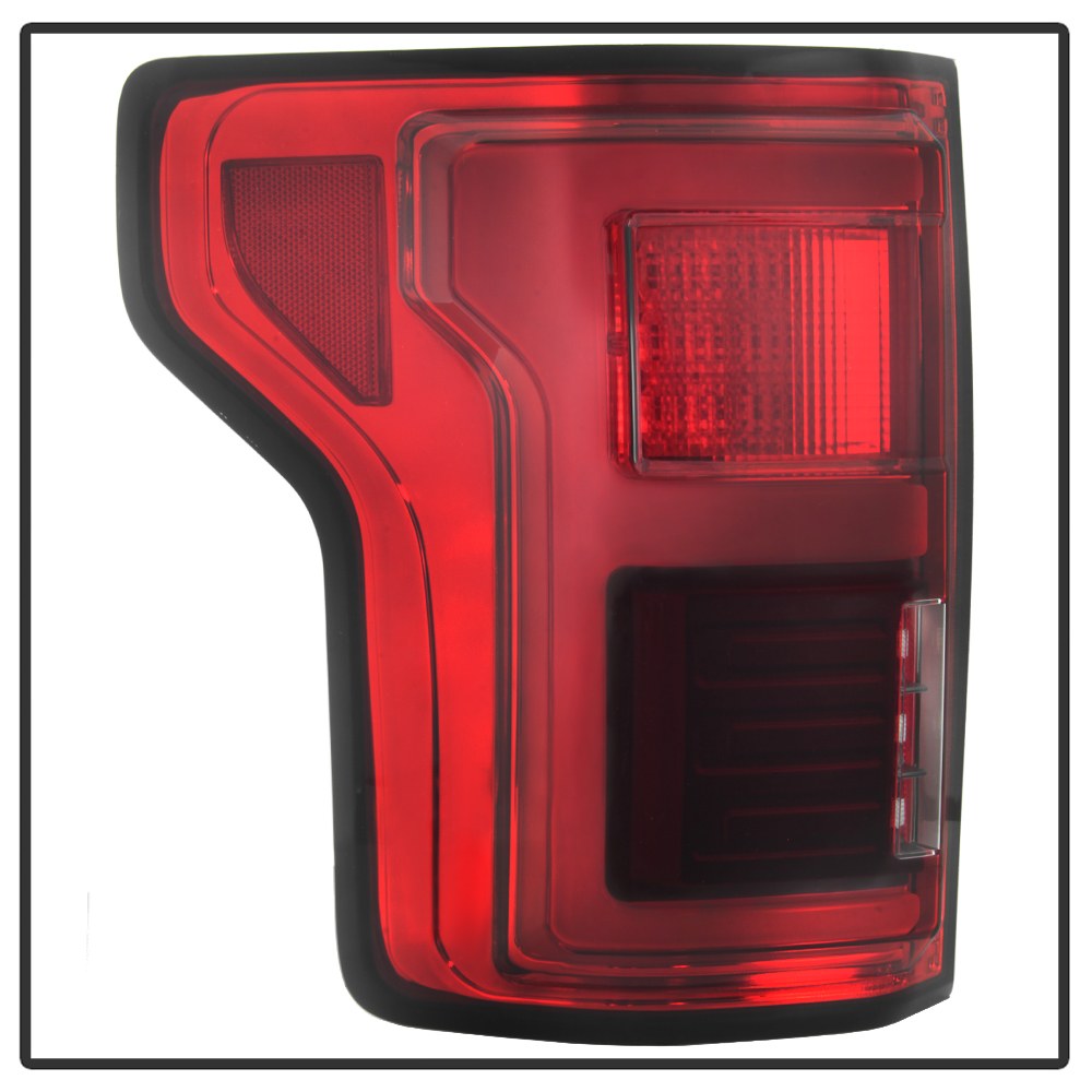 Spyder Auto Tail Light Assembly, LED, Clear/ Red Lens, Bar Style, Chrome Plated Housing, Set of 2 – 5085320