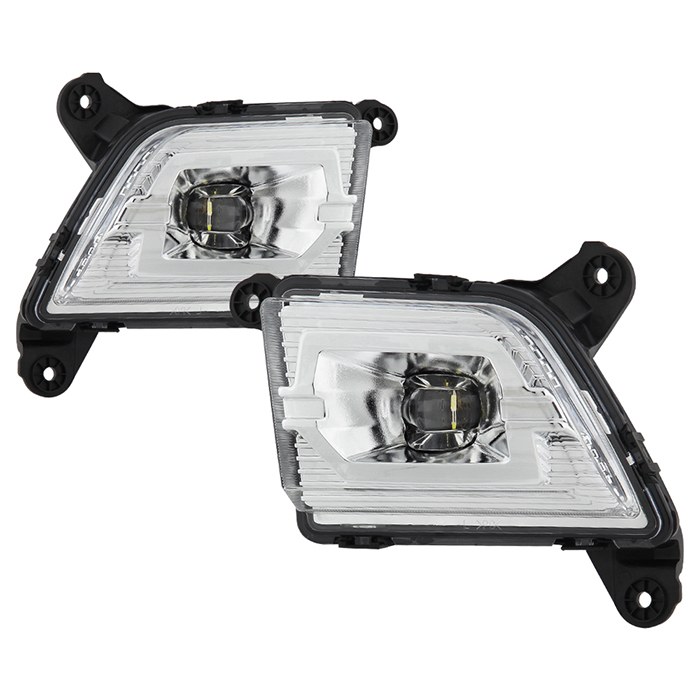 Spyder Auto Driving/ Fog Light, LED Bulb, Clear Bulbs, OE Size/ Shape, Fog Beam, Clear Lens, Black Housing, OE Mount, With Universal Switch – 5086983