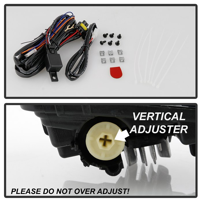 Spyder Auto Driving/ Fog Light, LED Bulb, Clear Bulbs, OE Size/ Shape, Fog Beam, Clear Lens, Black Housing, OE Mount, With Universal Switch – 5086983