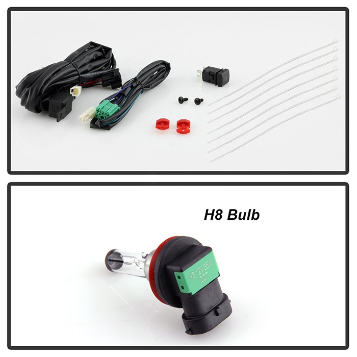 Spyder Auto Driving/ Fog Light, Halogen Bulb, Clear Halogen Bulbs, Fog Beam, OE Mount, Set of 2, With OEM Fit Switch – 5087126