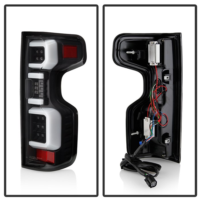 Spyder Auto Tail Light Assembly, LED, Clear Lens, Black Housing, Red/ Amber/ White Bulbs, Set of 2 – 5087256