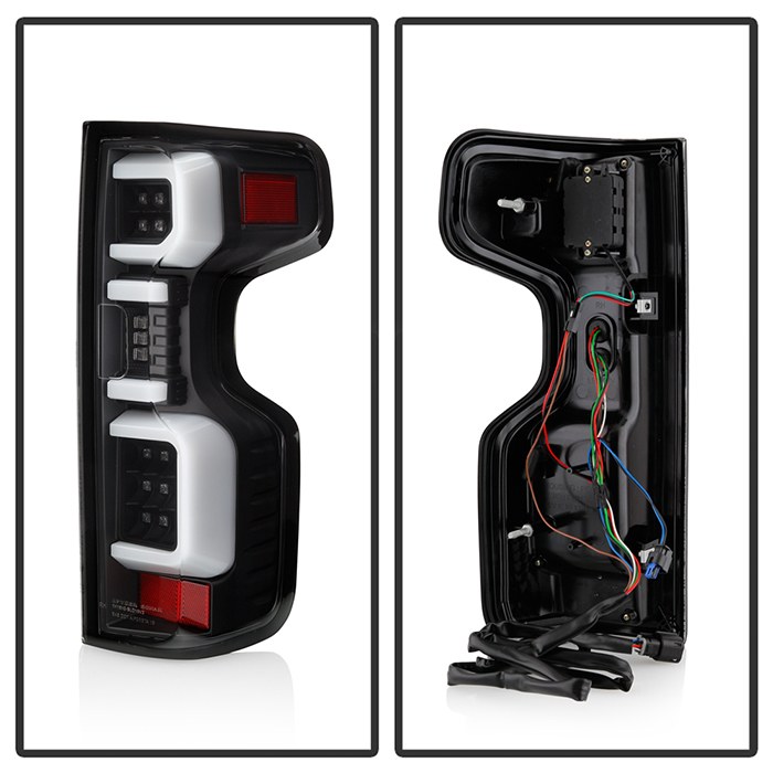 Spyder Auto Tail Light Assembly, LED, Clear Lens, Black Housing, Red/ Amber/ White Bulbs, Set of 2 – 5087270