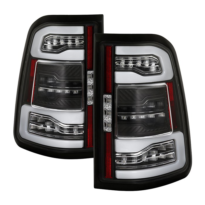 Spyder Auto Tail Light Assembly, LED, Clear Lens, Black Housing, Red/ Amber/ White Bulbs, With Sequential Turn Signal Function, Set of 2 – 5087294