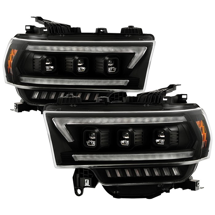 Spyder Auto Headlight Assembly, Apex Series, Projector Beam with Sequential LED Turn Signal Light and Parking Light Bar – 5088604