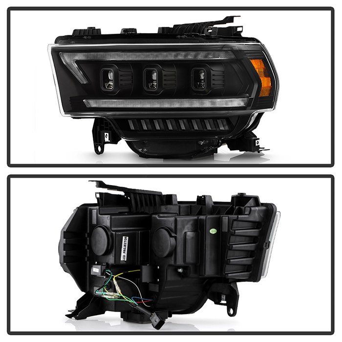 Spyder Auto Headlight Assembly, Apex Series, Projector Beam with Sequential LED Turn Signal Light and Parking Light Bar – 5088604