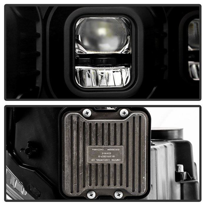 Spyder Auto Headlight Assembly, Apex Series, Projector Beam with Sequential LED Turn Signal Light and Parking Light Bar – 5088604