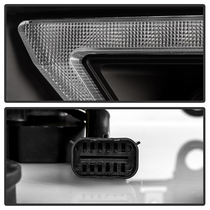 Spyder Auto Headlight Assembly, Apex Series, Projector Beam with Sequential LED Turn Signal Light and Parking Light Bar – 5088604