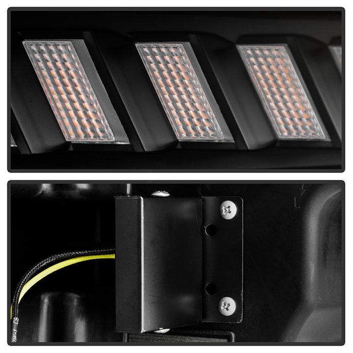 Spyder Auto Headlight Assembly, Apex Series, Projector Beam with Sequential LED Turn Signal Light and Parking Light Bar – 5088604