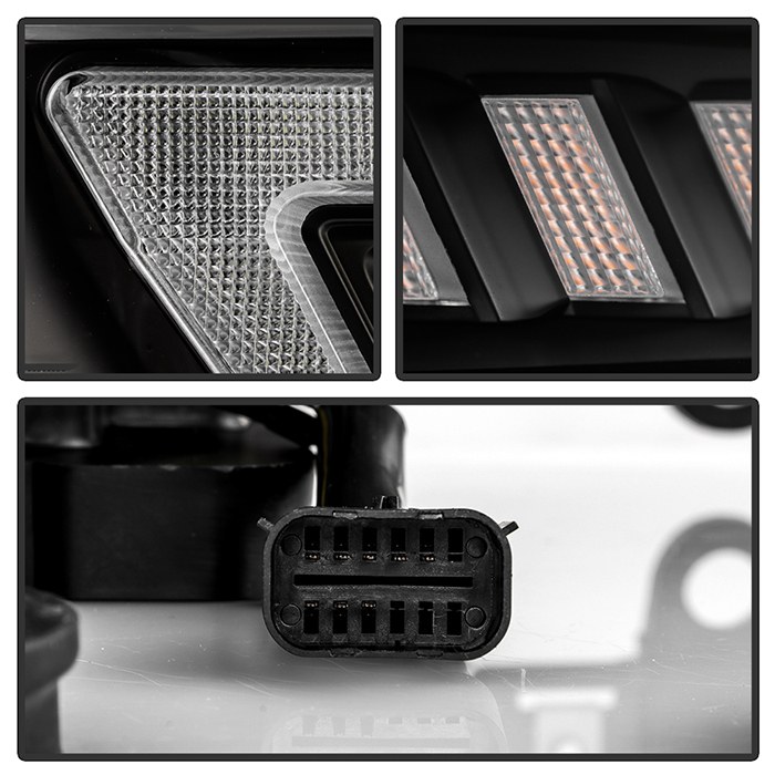 Spyder Auto Headlight Assembly, Signature Series, Projector Beam with Sequential LED Turn Signal Light and Parking Light Bar – 5088611