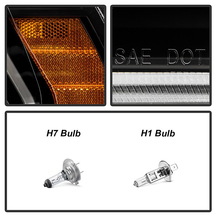 Spyder Auto Headlight Assembly, Signature Series, Projector Beam with Sequential LED Turn Signal Light and Parking Light Bar – 5088611