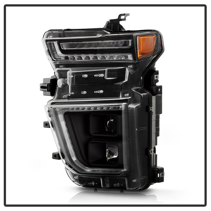 Spyder Auto Headlight Assembly, Signature Series, Projector Beam with Sequential Turn Signal Light and LED Crystal Parking Light Bar – 5088796