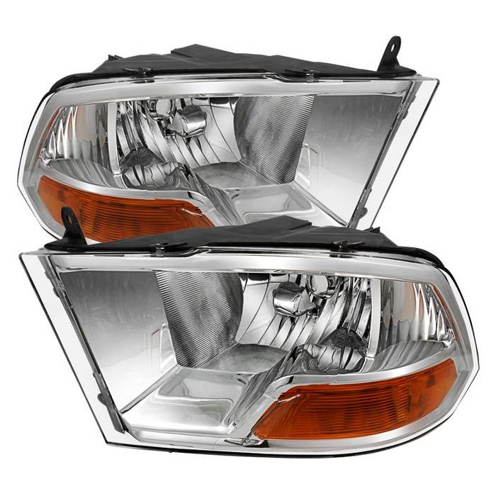 Spyder Auto Headlight Assembly, Bulb Not Included, Standard Beam, Crystal Clear Lens with Amber Reflector, Chrome Plated Housing – 9022937