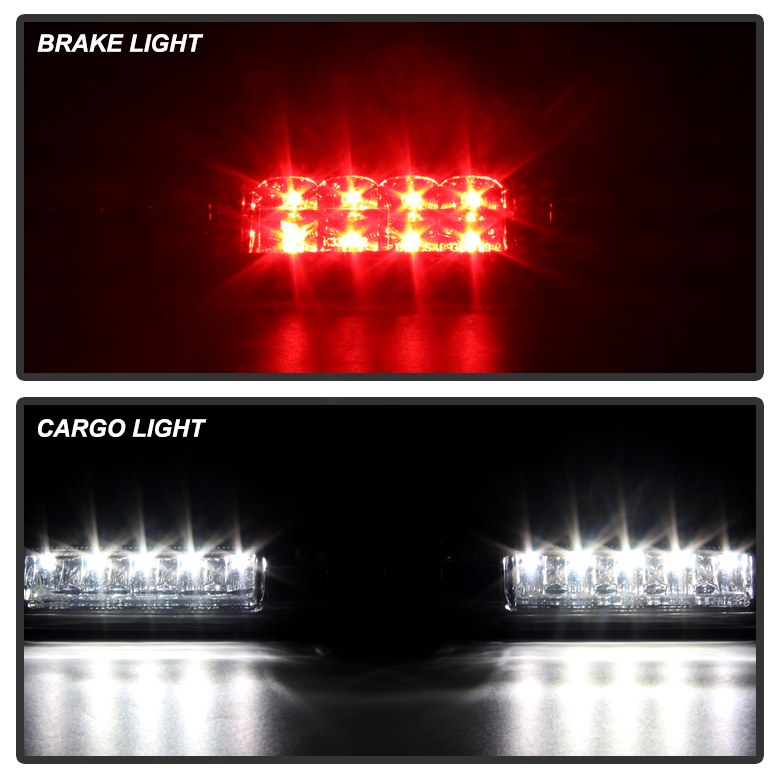 Spyder Auto Center High Mount Stop Light, LED, Red/ Clear Lens, Clear Bulb, Chrome Plated Housing – 9024962