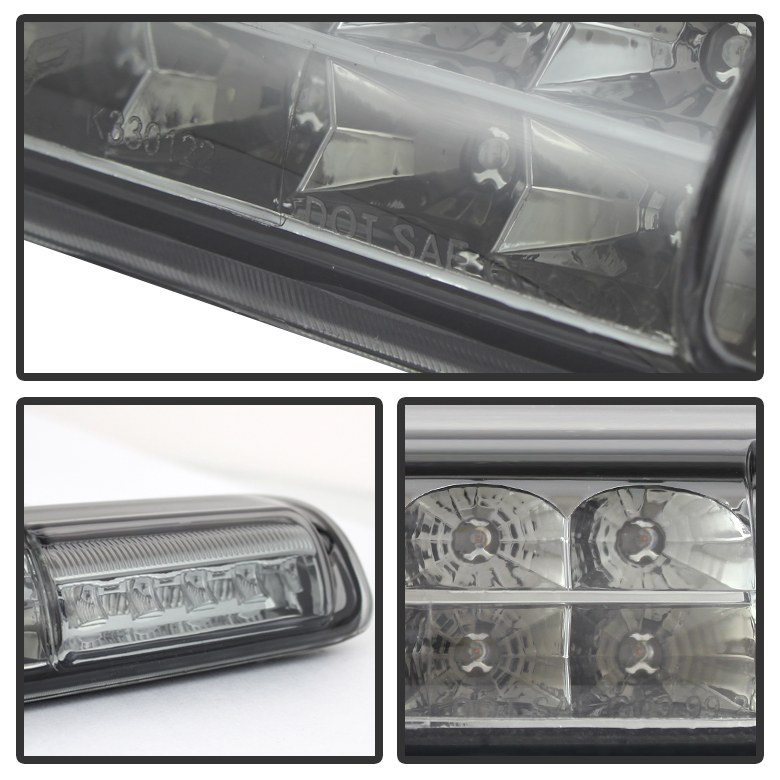 Spyder Auto Center High Mount Stop Light, LED, Smoke Lens, Red Bulb, Chrome Plated Housing – 9024979
