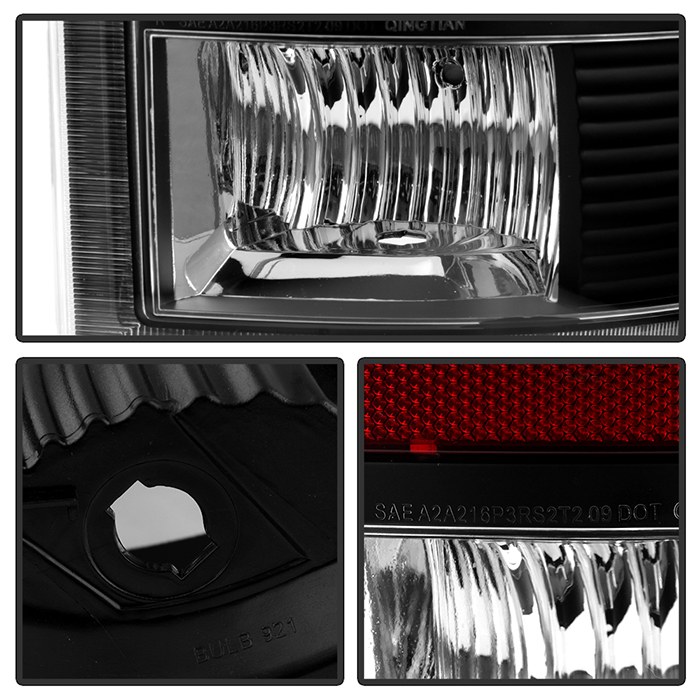 Spyder Auto Tail Light Assembly, LED, Clear Lens, Black Housing, Set of 2 – 9025587