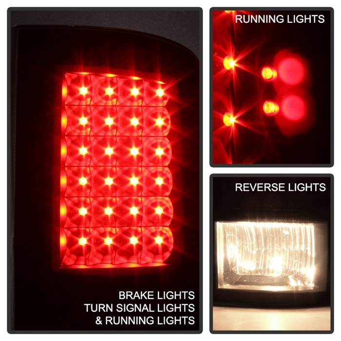 Spyder Auto Tail Light Assembly, LED, Black/ Smoke Lens, Black Housing, Set of 2 – 9025617