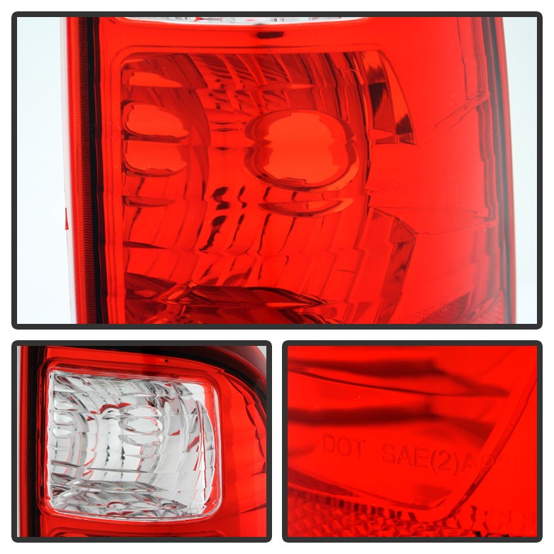 Spyder Auto Tail Light Assembly, Uses Stock Bulbs, Red/ Clear/ Amber Lens, Black Housing, Set of 2 – 9026386
