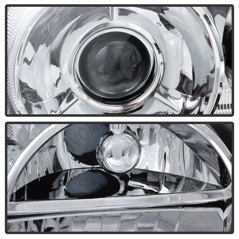 Spyder Auto Headlight Assembly, Bulb Not Included, Projector Beam, Clear Lens, Black Housing, Uses Stock Bulb, Single – 9026607