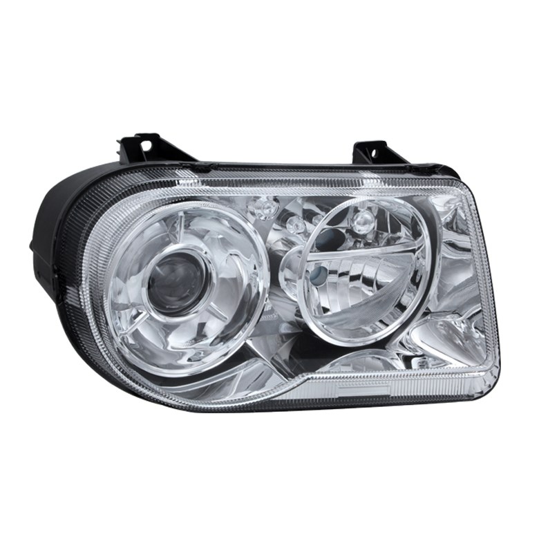 Spyder Auto Headlight Assembly, Bulb Not Included, Projector Beam, Clear Lens, Black Housing, Uses Stock Bulb, Single – 9026614