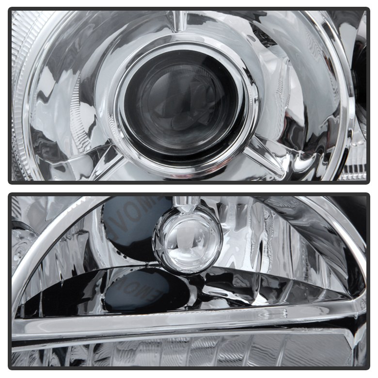 Spyder Auto Headlight Assembly, Bulb Not Included, Projector Beam, Clear Lens, Black Housing, Uses Stock Bulb, Single – 9026614