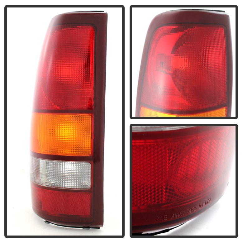 Spyder Auto Tail Light Assembly, Uses Stock Bulbs, Red/ Clear/ Amber Lens, Chrome Plated Housing, Set of 2 – 9027178