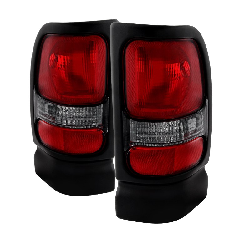 Spyder Auto Tail Light Assembly, Uses Stock Bulbs, Red/ Clear Lens, Black Housing, Set of 2 – 9028953