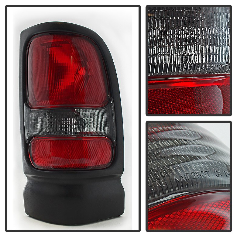 Spyder Auto Tail Light Assembly, Uses Stock Bulbs, Red/ Clear Lens, Black Housing, Set of 2 – 9028953
