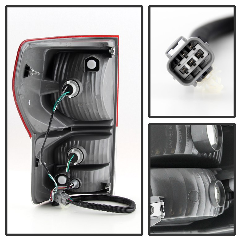 Spyder Auto Tail Light Assembly, Uses Stock Bulbs, Red/ Clear Lens, Black Housing, Single – 9029998