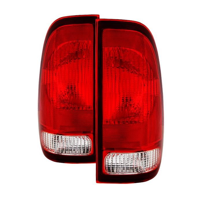 Spyder Auto Tail Light Assembly, LED, Red/Clear OEM Lens, Black Housing, Set of 2 – 9030987