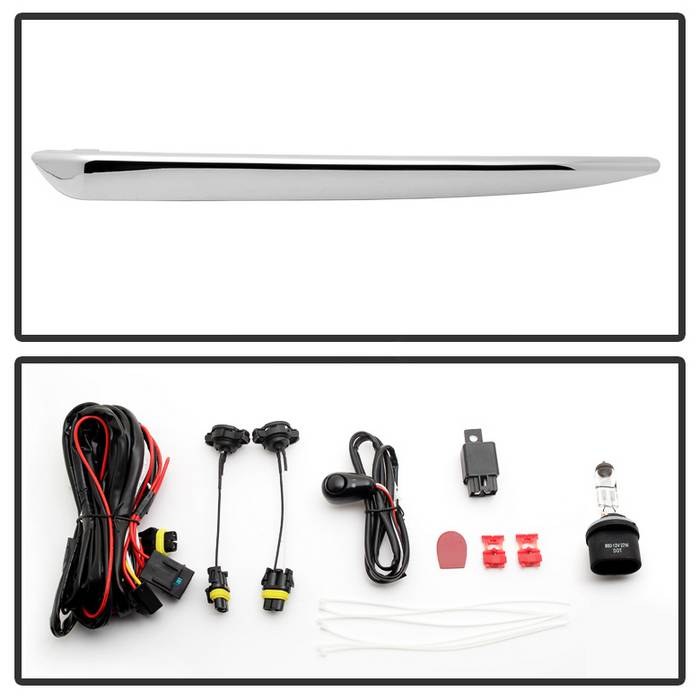 Spyder Auto Driving/ Fog Light, Halogen Bulb, OE Size/ Shape, Clear Lens, Chrome Plated Housing and Trim Cover – 9031588
