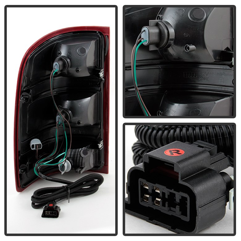 Spyder Auto Tail Light Assembly, Uses Stock Bulbs, Red/ Clear Lens, Black Housing, Single – 9031991