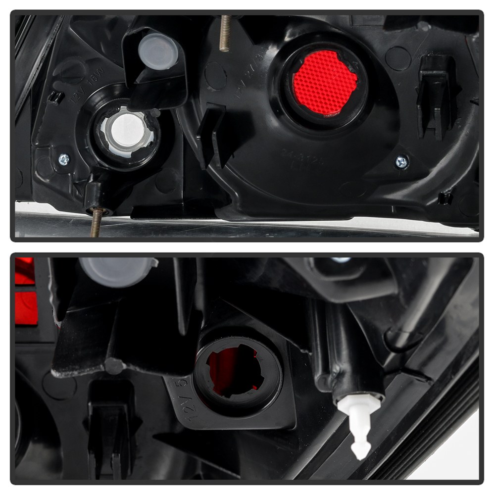 Spyder Auto Tail Light Assembly, Uses Stock Bulbs, Red/ Clear Lens, Black Housing, Single – 9032059