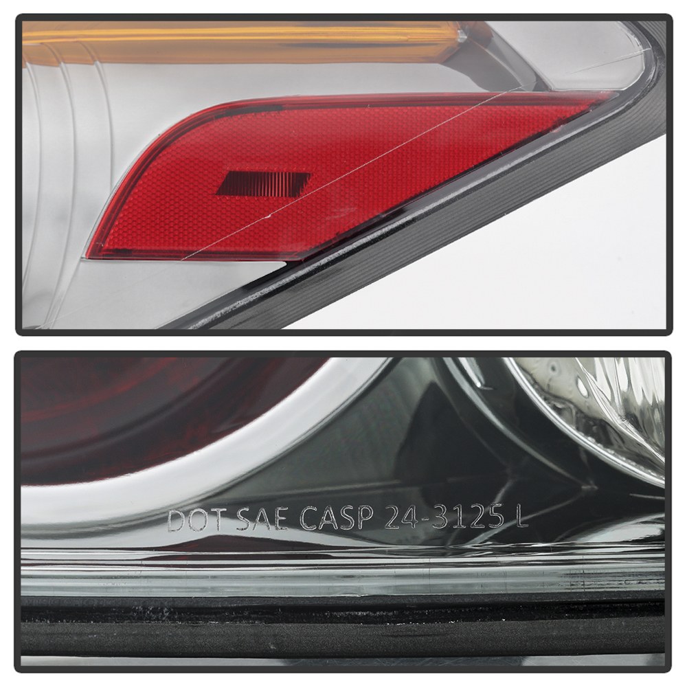 Spyder Auto Tail Light Assembly, Uses Stock Bulbs, Red/ Clear Lens, Black Housing, Single – 9032066
