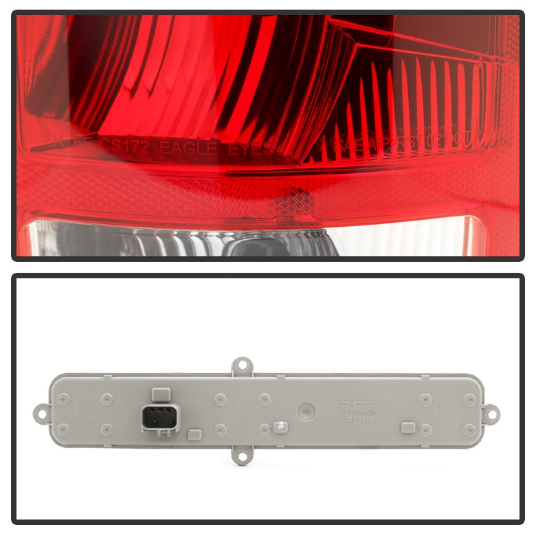 Spyder Auto Tail Light Assembly, Uses Stock Bulbs, Red/ Clear Lens, Black Housing, Set of 2 – 9033568