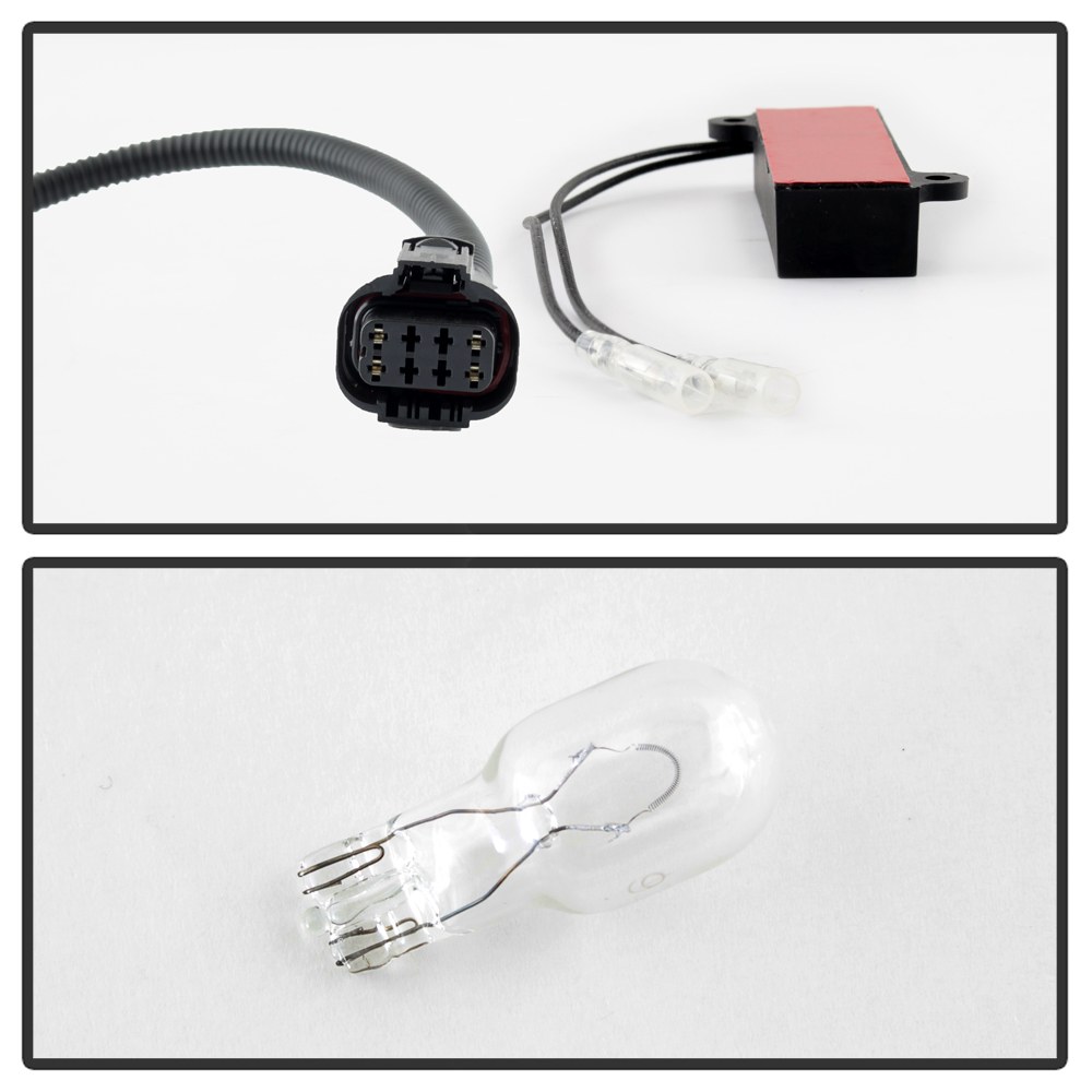 Spyder Auto Tail Light Assembly, LED, Red/ Clear Lens, Black Housing, Clear Bulb, Set of 2 – 9036569