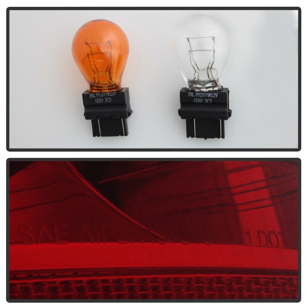 Spyder Auto Tail Light Assembly, LED, Red/ Clear Lens, Black Housing, Clear Bulb, Single – 9037689