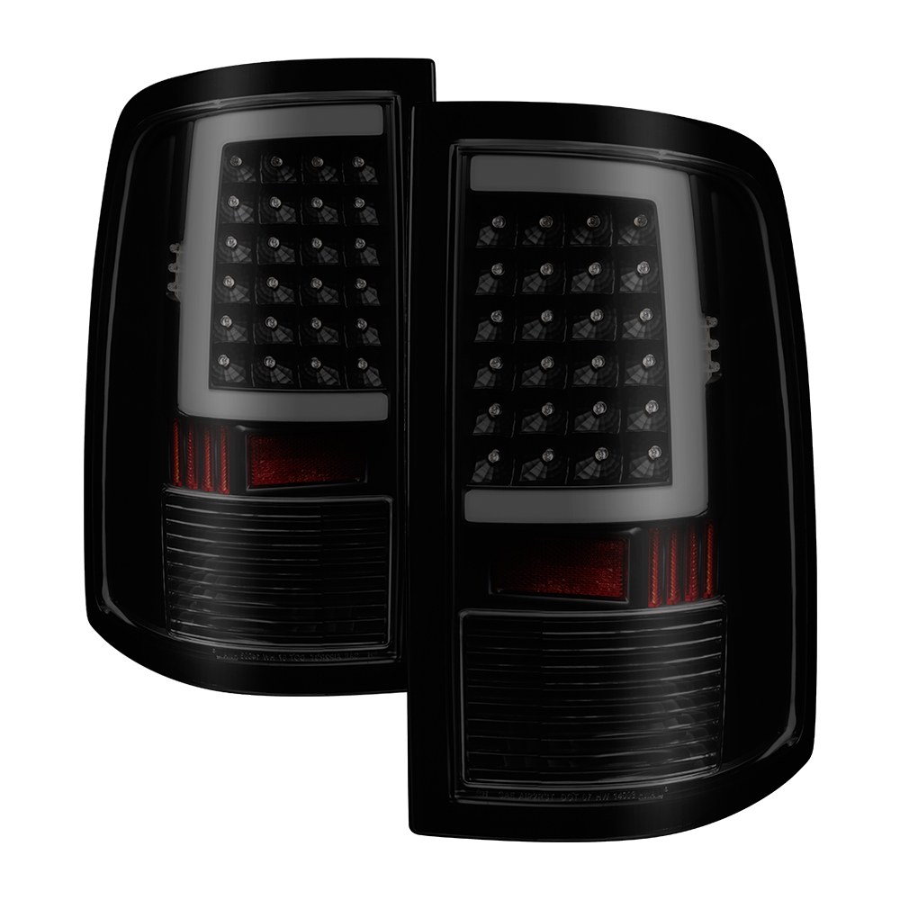 Spyder Auto Tail Light Assembly, LED, Black/ Smoke Lens, Bar Style, Black Housing, Set of 2 – 9038488