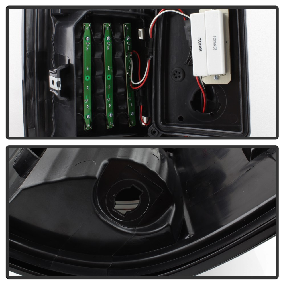 Spyder Auto Tail Light Assembly, LED, Black/ Smoke Lens, Bar Style, Black Housing, Set of 2 – 9038488