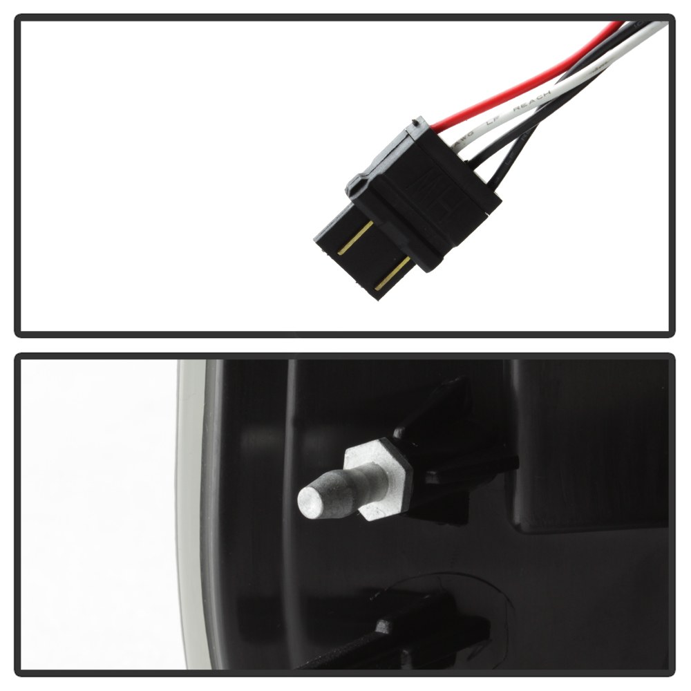 Spyder Auto Tail Light Assembly, LED, Black Smoke Lens, Bar Style, Black Housing, Clear Bulb, Set of 2 – 9038501