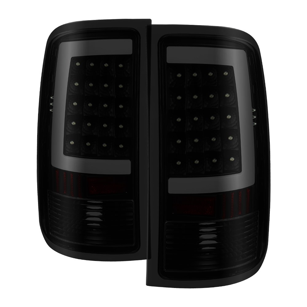 Spyder Auto Tail Light Assembly, LED, Black/ Smoke Lens, Black Housing, Set of 2 – 9038518