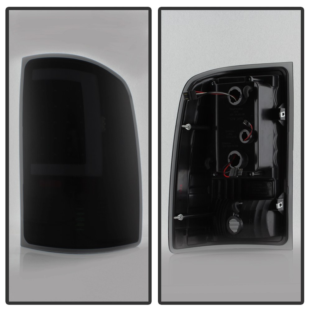 Spyder Auto Tail Light Assembly, LED, Black/ Smoke Lens, Black Housing, Set of 2 – 9038518