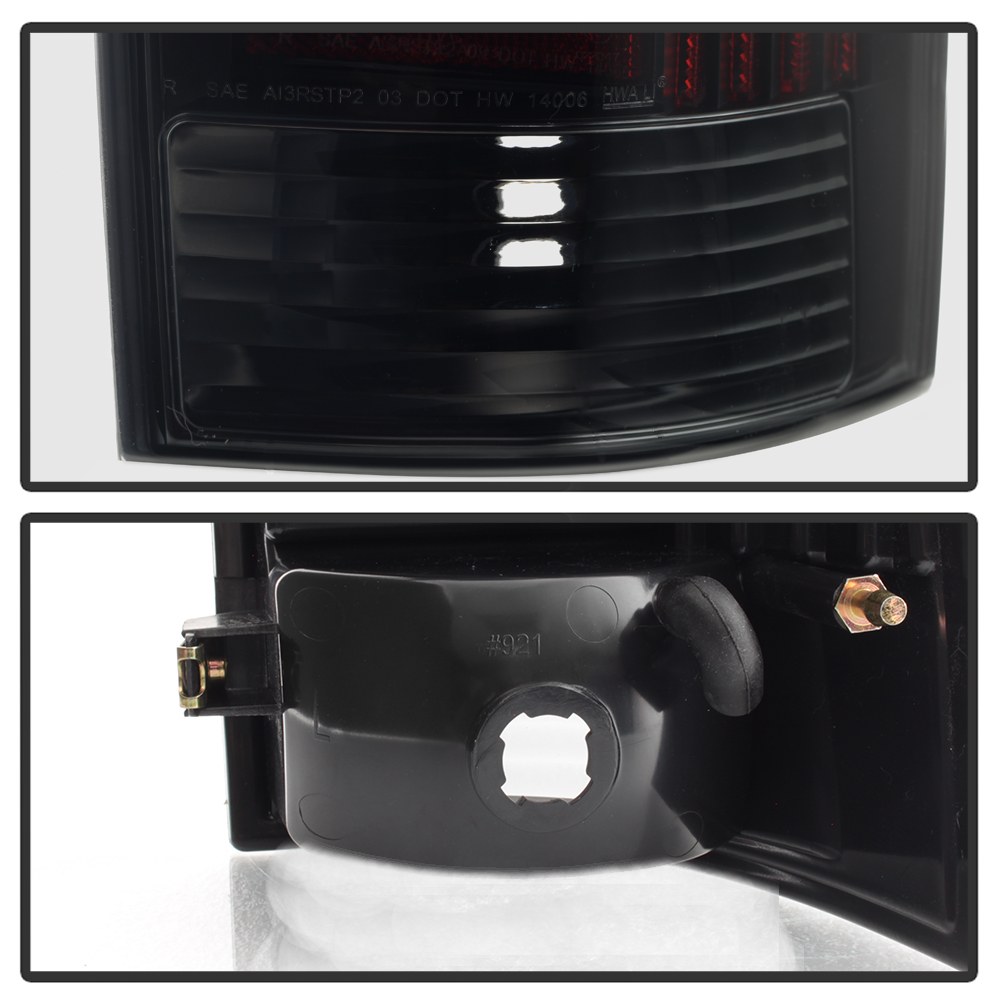 Spyder Auto Tail Light Assembly, LED, Black Smoke Lens, Bar Style, Black Housing, Clear Bulb, Set of 2 – 9038556