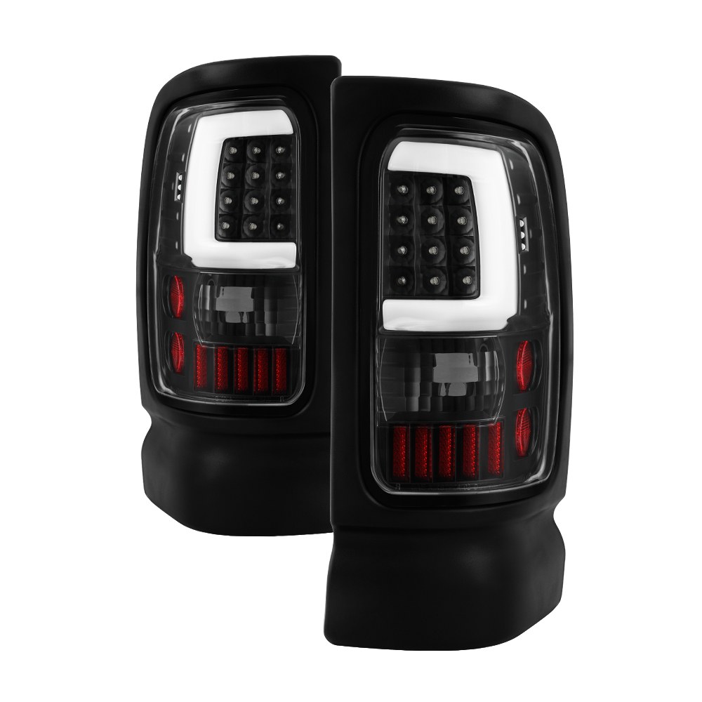 Spyder Auto Tail Light Assembly, LED, Clear Lens, Bar Style, Black Housing, Set of 2 – 9038860