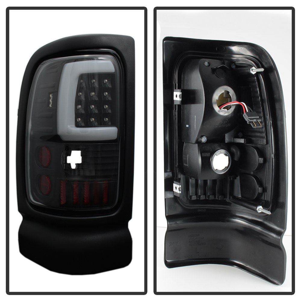 Spyder Auto Tail Light Assembly, LED, Clear Lens, Bar Style, Black Housing, Set of 2 – 9038860
