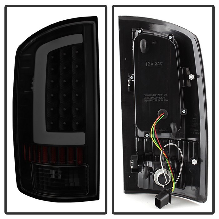 Spyder Auto Tail Light Assembly, LED, Black Smoke Lens, Black Housing, Red Bulb, Set of 2 – 9040269
