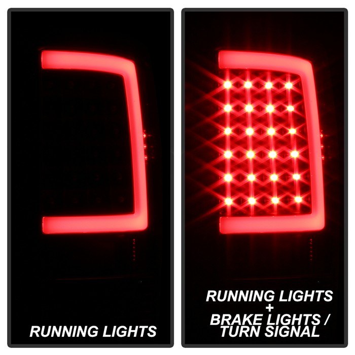Spyder Auto Tail Light Assembly, LED, Clear Lens, Black Housing, Set of 2 – 9041013