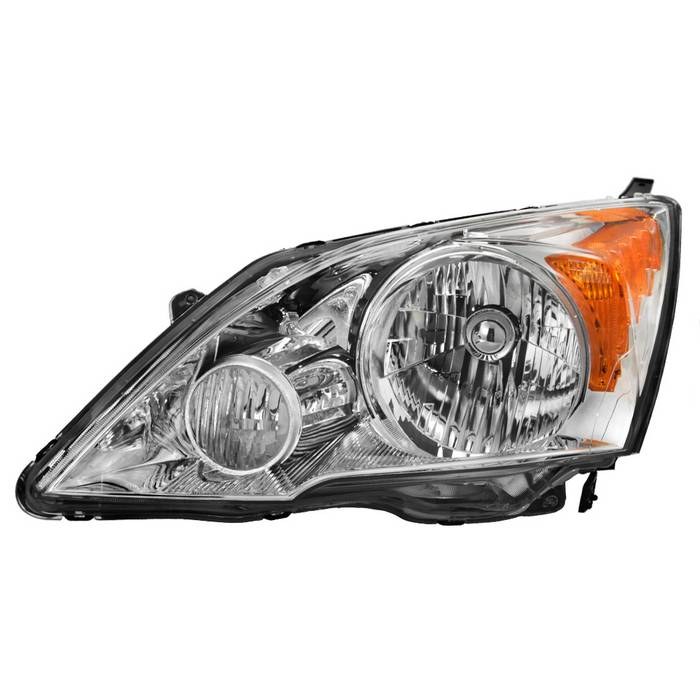 Spyder Auto Headlight Assembly, Halogen High Beam/ Halogen Low Beam Bulb, Clear Lens, Chrome Housing, DOT/ SAE Approved, Single – 9041051