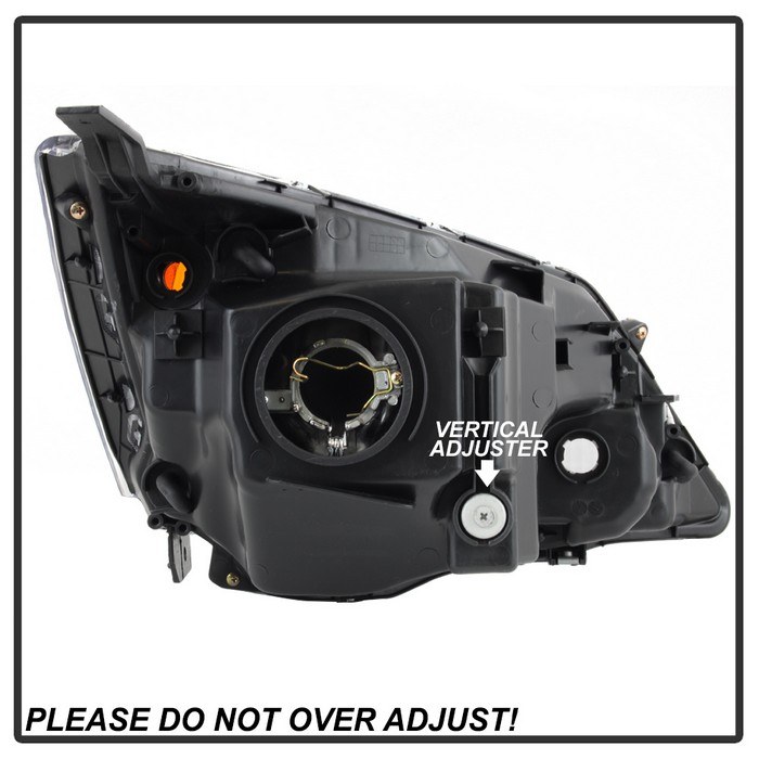 Spyder Auto Headlight Assembly, Halogen High Beam/ Halogen Low Beam Bulb, Clear Lens, Chrome Housing, DOT/ SAE Approved, Single – 9041051