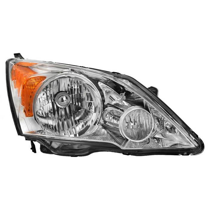 Spyder Auto Headlight Assembly, Halogen High Beam/ Halogen Low Beam Bulb, Clear Lens, Chrome Housing, DOT/ SAE Approved, Single – 9041068